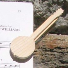 pince à partition banjo cadeau musicien bois massif fait main